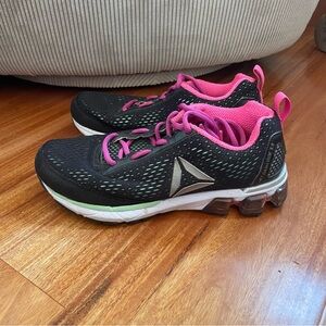 Reebok Women's Black and Pink Running Shoes